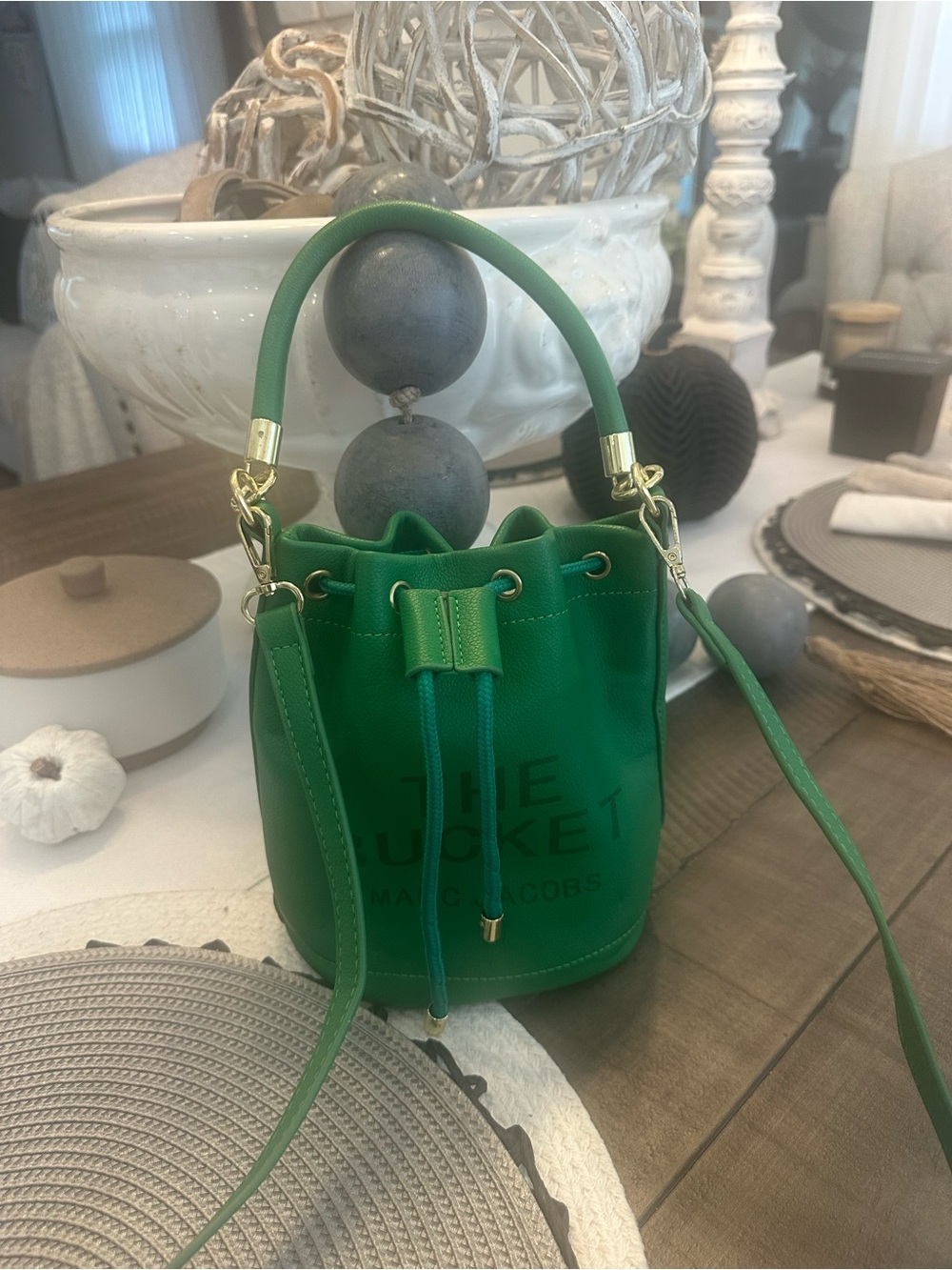 Crossbody green bucket small bag purse handbag! NEW! - Picture 6 of 9
